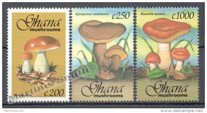 Ghana 1993 Yvert 1517-19, Mushrooms - MNH - Ghana (1957-...)