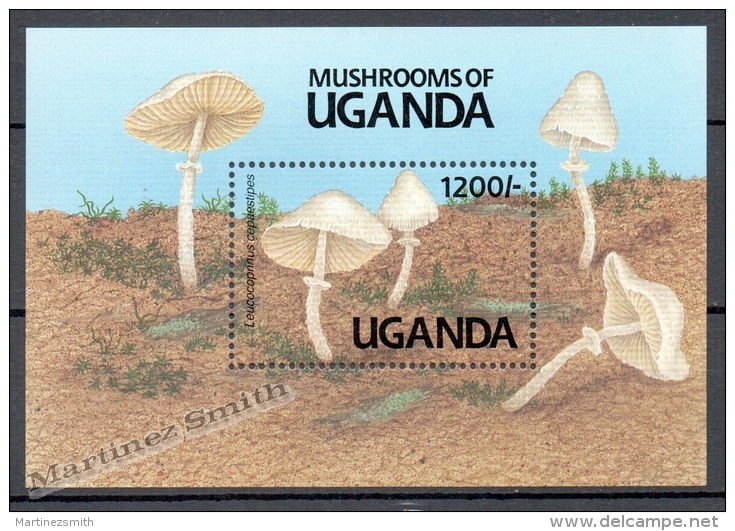 Uganda 1991 Yvert BF 132, Mushrooms - Miniature Sheet - MNH - Ouganda (1962-...)