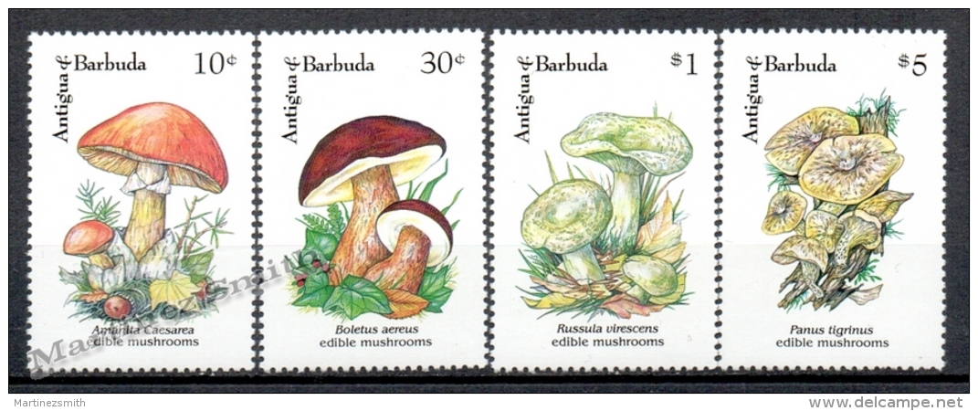 Antigua 1992 Yvert 1469-72 Mushrooms - MNH - Antigua And Barbuda (1981-...)