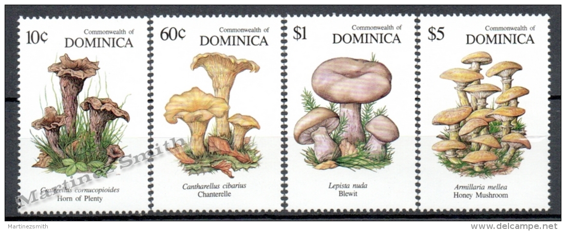 Dominica - Dominique 1987 Yvert 1259-62, Mushrooms - MNH - Dominica (1978-...)