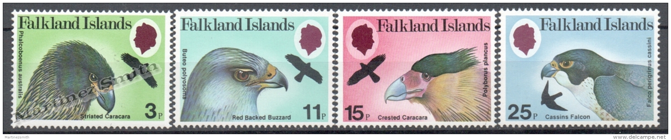 Falkland Islands 1980 Yvert, 306-09, Prey Birds - MNH - Falkland