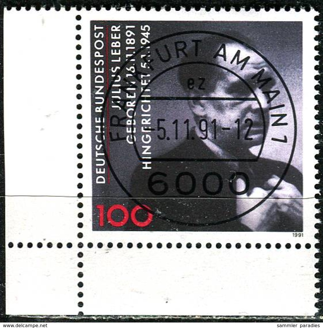 A12-15-5) BRD - Mi 1574 ◳ Zentrisch ⨀ - 100Pf     Julius Leber - Used Stamps