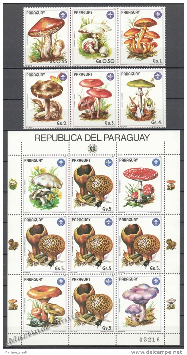 Paraguay 1985 Yvert 2144-50, Mushrooms - MNH - Paraguay