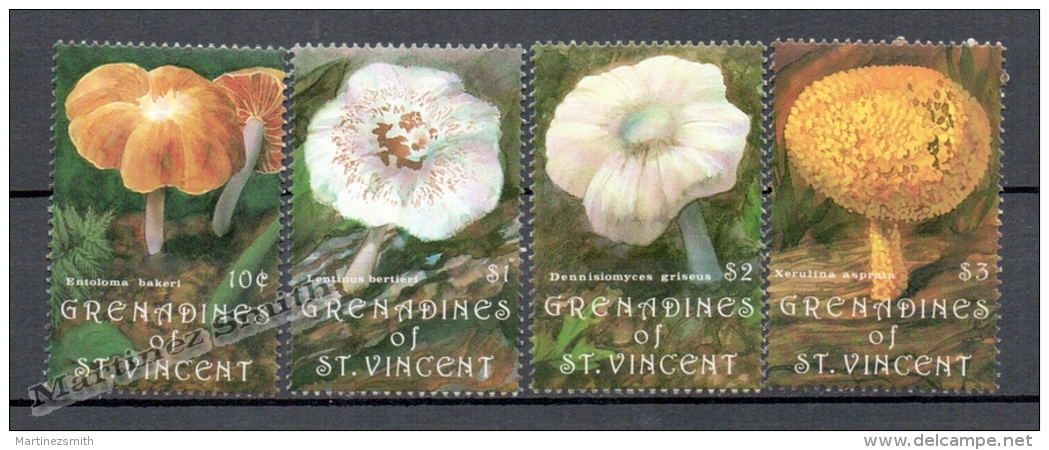 San Vicente Grenadines - Saint Vincent 1992 Yvert 748-51, Mushrooms - MNH - St.Vincent & Grenadines