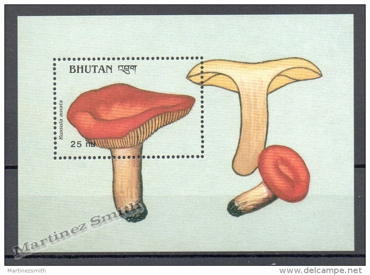 Bhutan - Bhoutan 1989 Yvert BF 171, Mushrooms - Miniature Sheet - MNH - Bhután