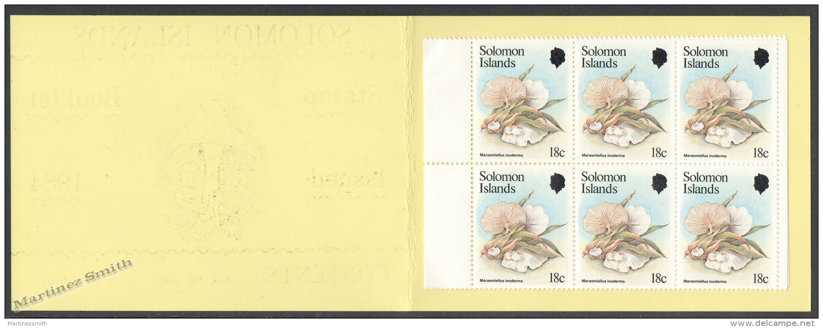 Solomon Islands 1984 Yvert C-505, Mushrooms - Booklet - MNH - Islas Salomón (1978-...)