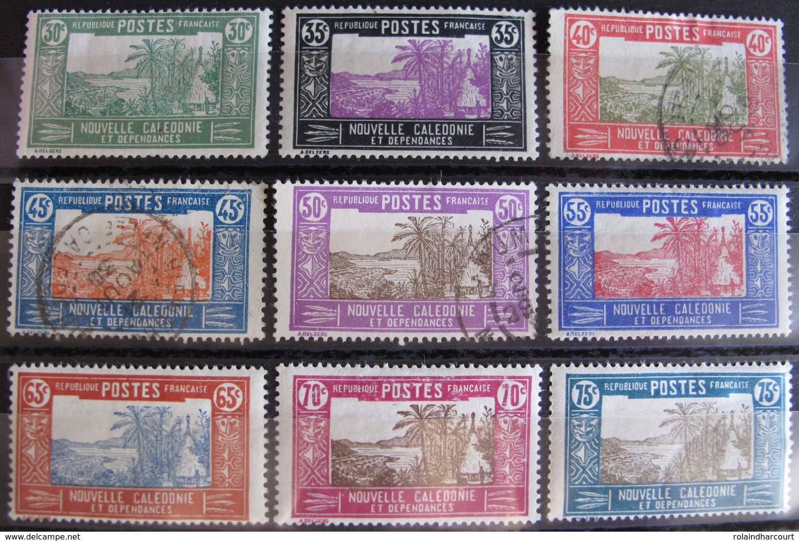 LOT R3586/1046 - 1928 - COLONIES FR. - Nelle CALEDONIE - N°139 à 159 NEUFS*/☉(sauf N°155-155A-156A-160-161) - Cote : 37€ - Neufs