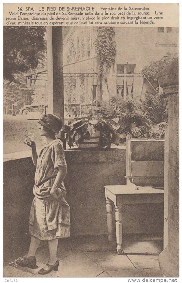 Santé - Fontaine De La Sauvenière - Légende - Pied De Saint-Remacle - Fécondité Maternité - Santé