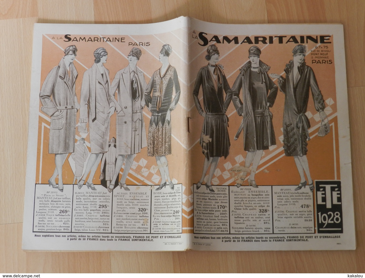 Catalogue SAMARITAINE été 1928 Mode ,meubles Chapeaux Etc - Reclame