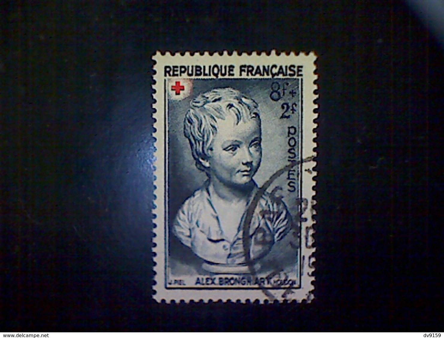 France, Scott #B255, Used(o), 1950 Red Cross Charity Issue, Alexandre Brongniart, (8+2)frs, Indigo And Carmine - Used Stamps