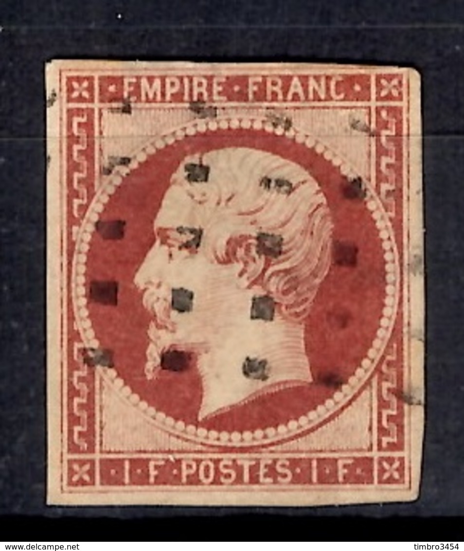 France YT N° 18 Oblitéré. Timbre Rare! A Saisir - 1853-1860 Napoléon III.