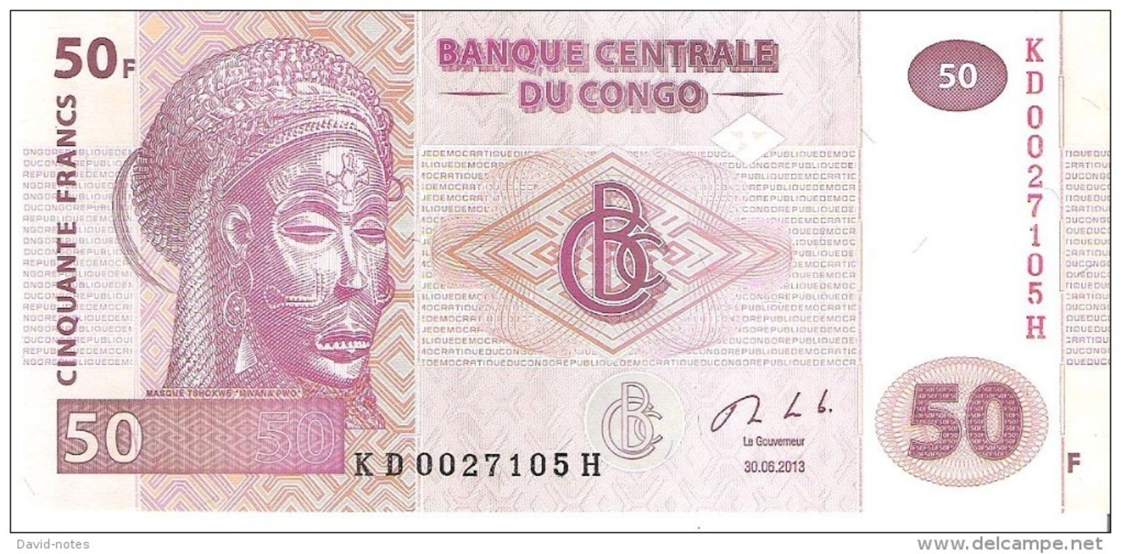 Congo - Pick 97A - 50 Francs 2013 - Unc - Democratic Republic Of The Congo & Zaire