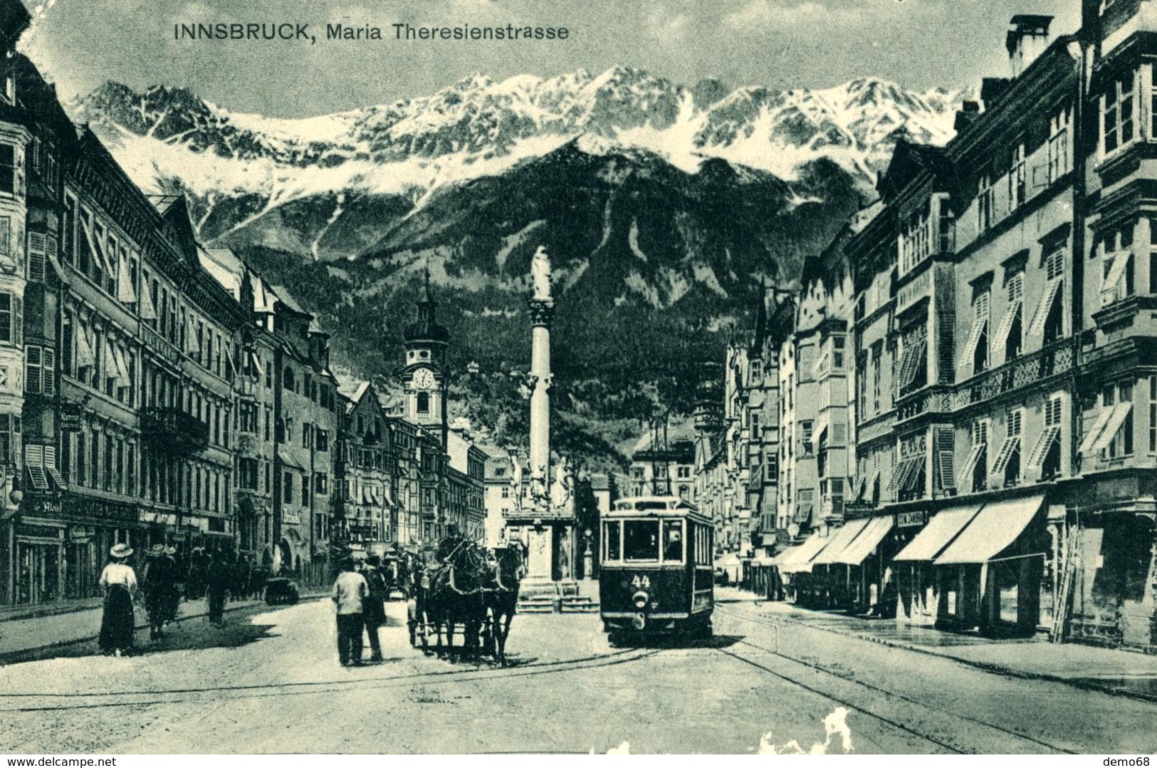 Autriche Oesterreich Austria INNSBRUCK Tyrol Maria Théresienstrasse Alpe Alpen Neige Schnee Tramway - Innsbruck
