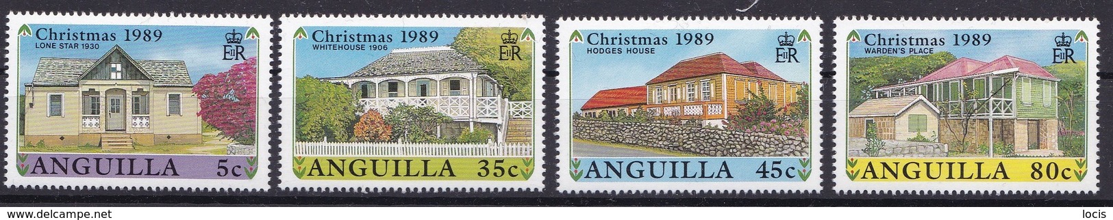 ANGUILLA 1989 MNH**- Christmas, Achitektura - Anguilla (1968-...)