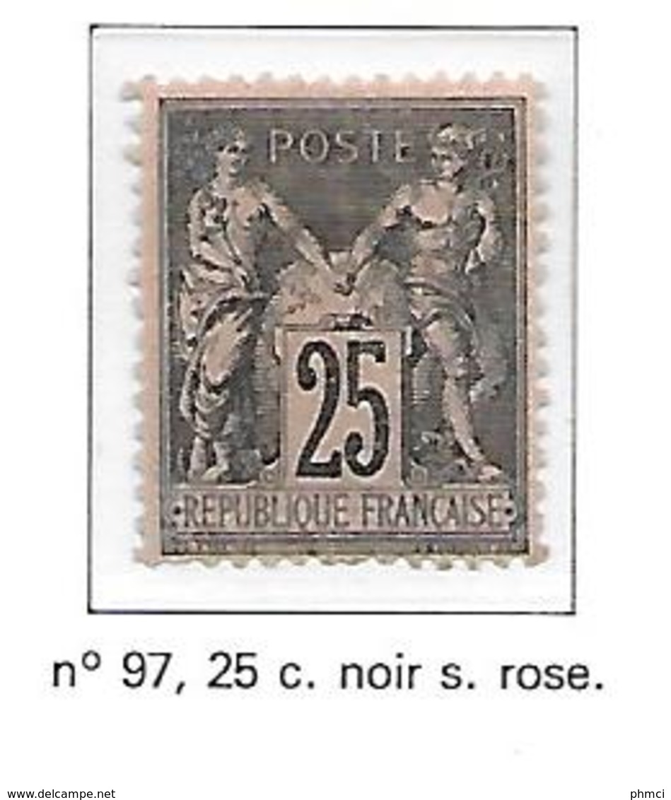 FRANCE N°97 - NEUF (*) - Signé - 1876-1898 Sage (Type II)