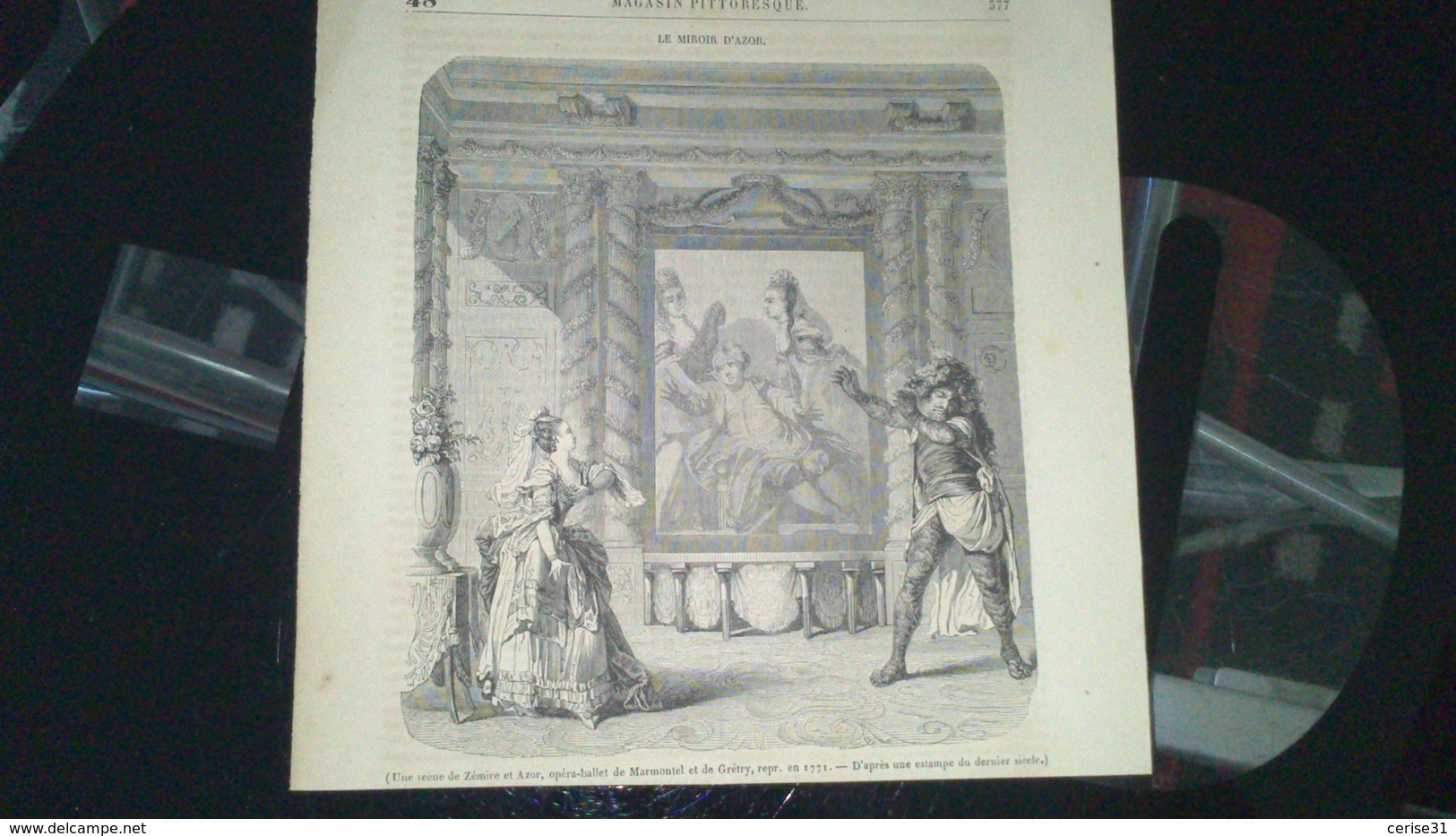 Affiche (gravure) -  Une Scène De ZEMIRE Et AZOR Opéra Ballet  De Marmontel Et De Grétry............. - Affiches