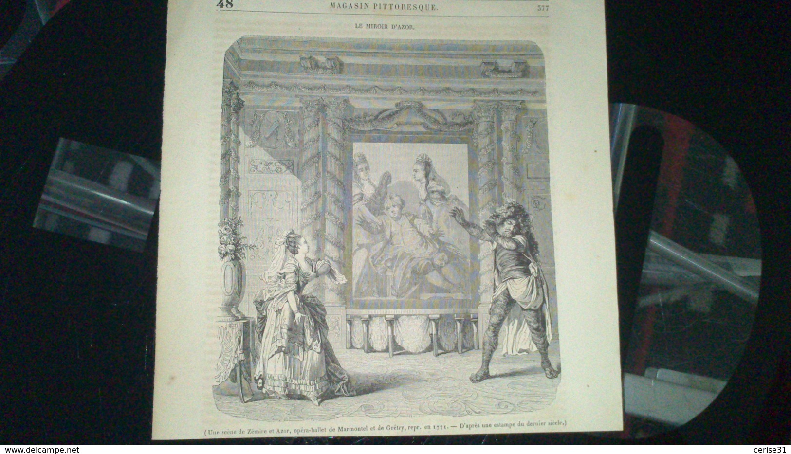 Affiche (gravure) -  Une Scène De ZEMIRE Et AZOR Opéra Ballet  De Marmontel Et De Grétry............. - Affiches