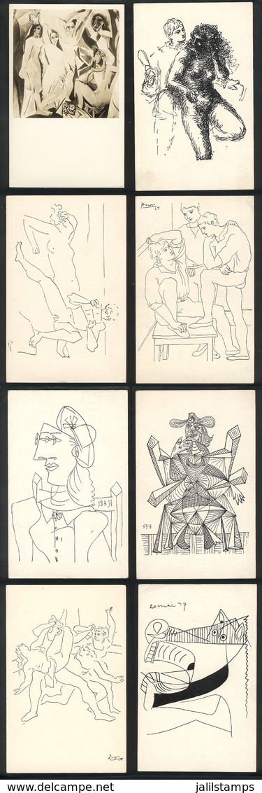 19 ARTIST SIGNED POSTCARDS: PICASSO Pablo: 8 PCs Edited By The Museum Of Modern Art Of - Other & Unclassified