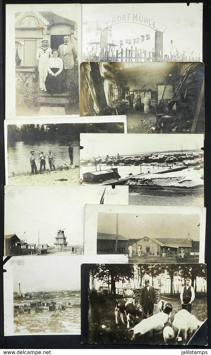 26 GERMANY: Lot Of 9 Real Photo PCs, Views Of Sailors Of The German Ship SMS LUCHS (Worl - Other & Unclassified