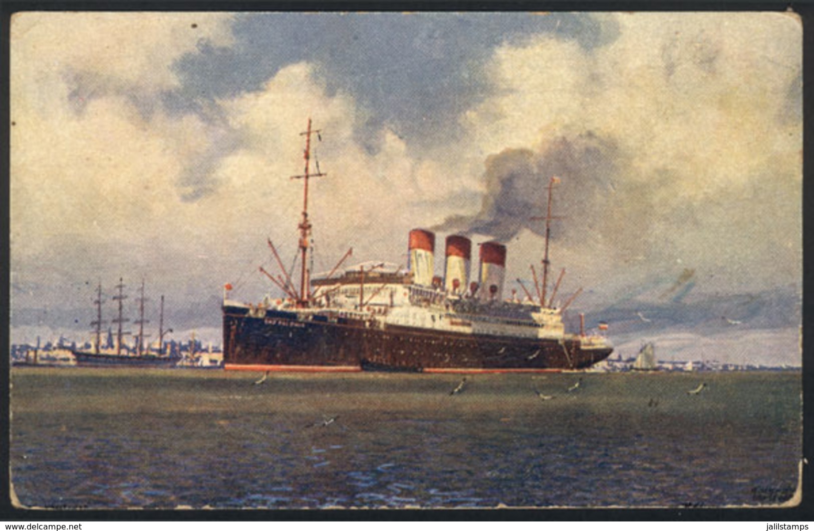 31 GERMANY: Steamship "CAP POLONIO" To Montevideo, Hamburg-Sudamerica Line, VF Quality! - Autres & Non Classés