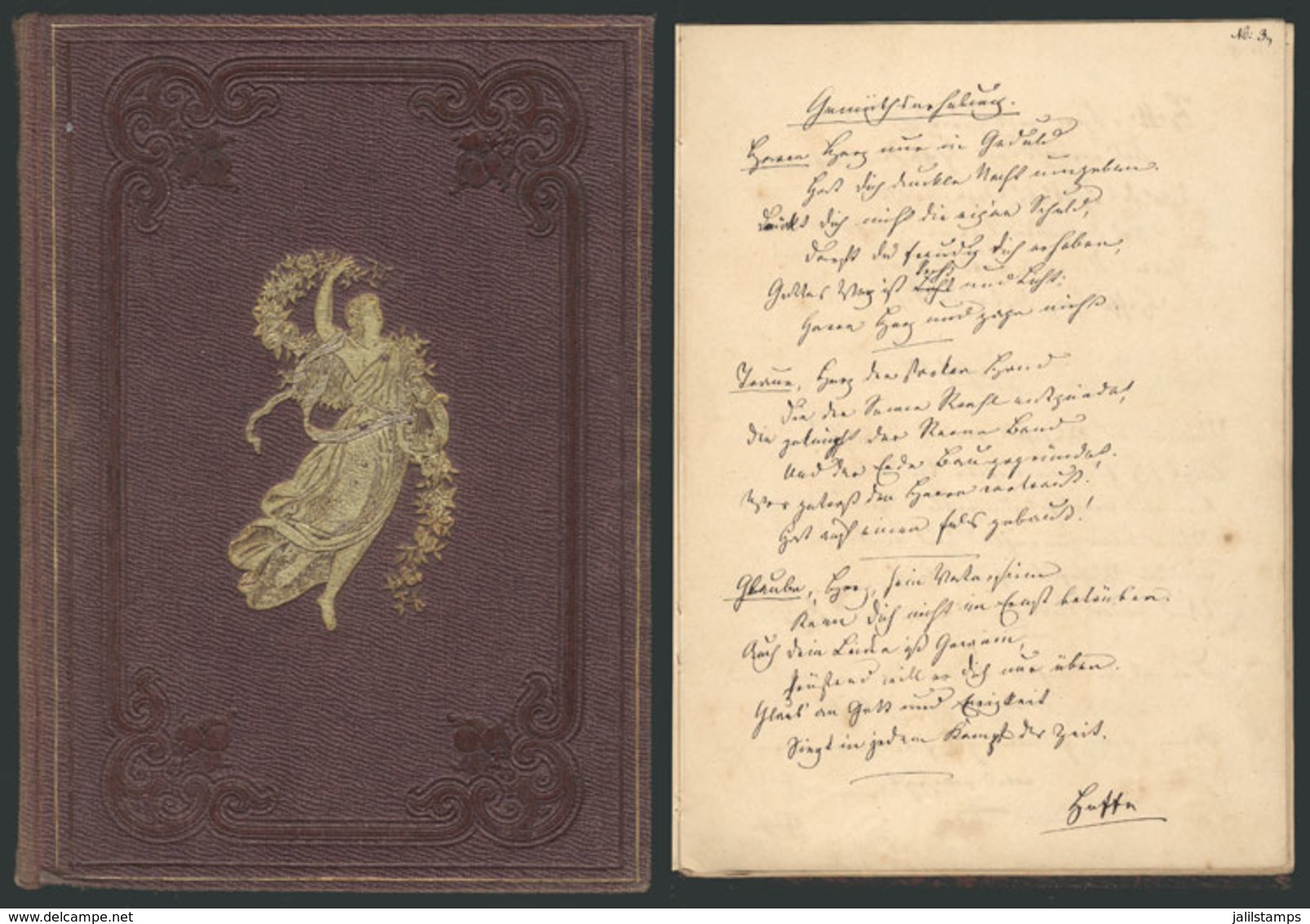 49 GERMANY: Circa 1860/80s, Notebook With Handwritten Poems Or Texts, Some Dated, Very I - 1801-1900