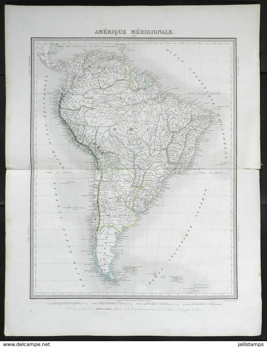 75 SOUTH AMERICA: Old French Map Of South America, Large Size (43 X 34 Cm), VF - Sonstige & Ohne Zuordnung