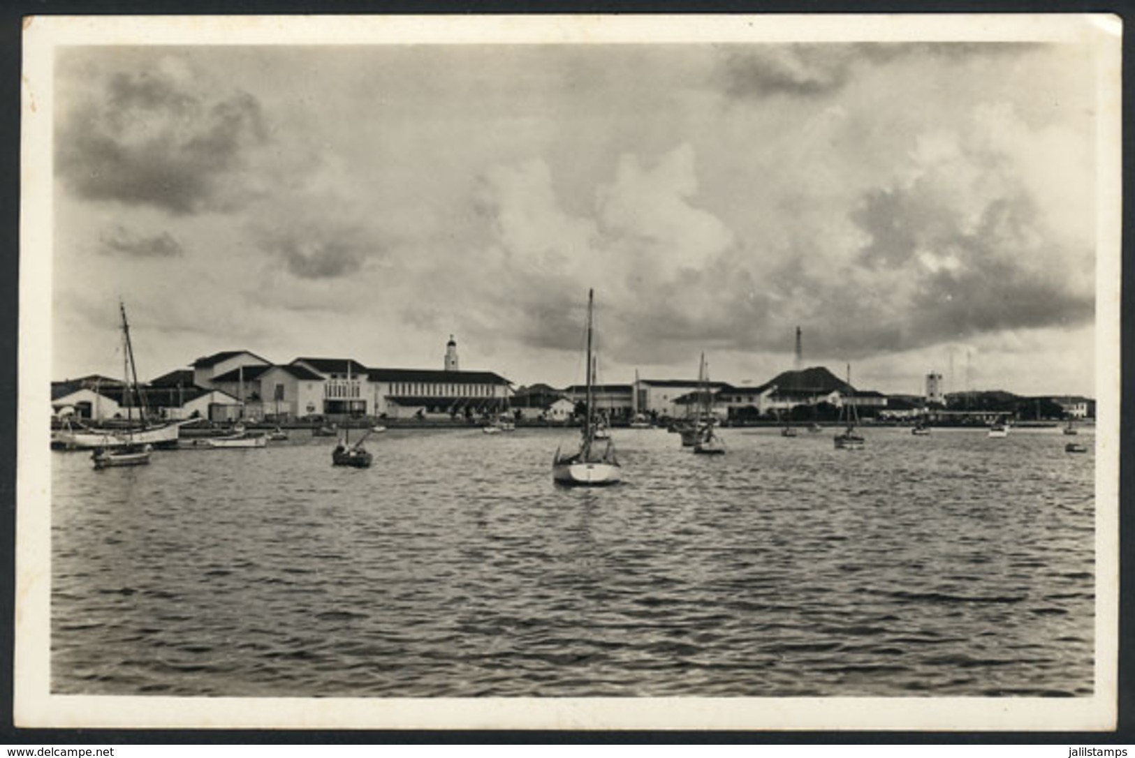 81 NETHERLANDS INDIES: ORANJESTAD (Aruba): View Of The Port, Boats, VF Quality! - Other & Unclassified