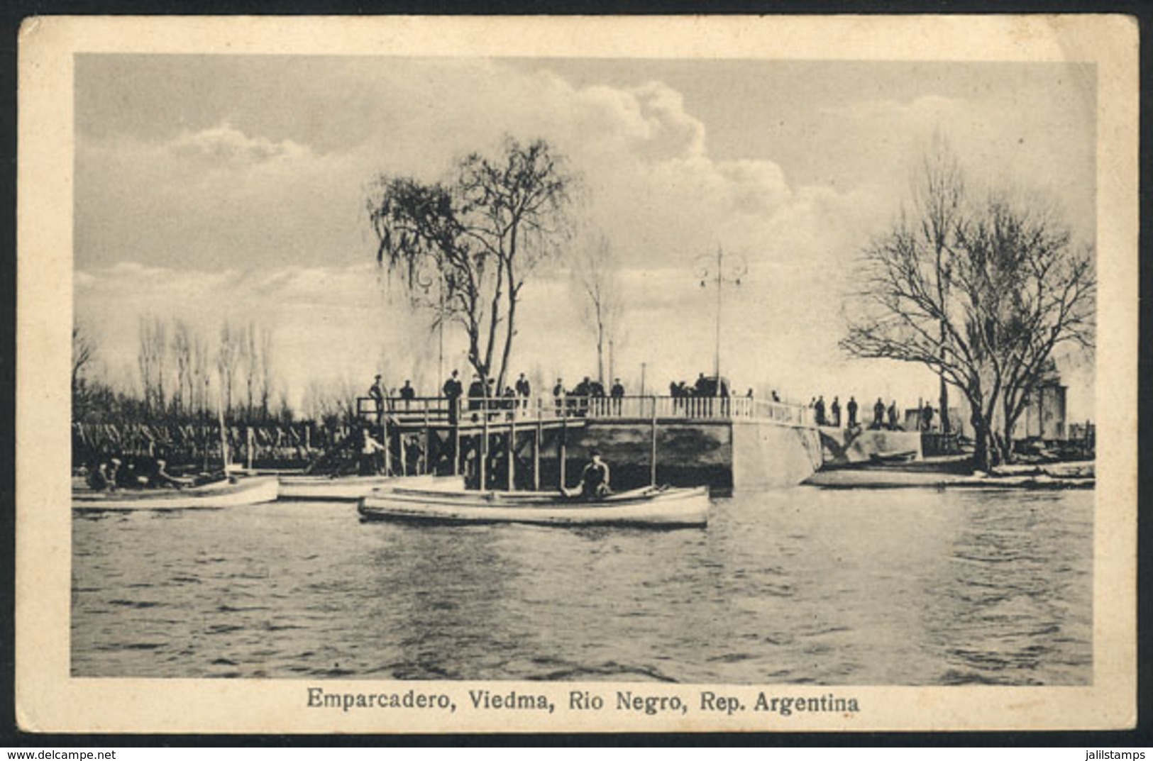 90 ARGENTINA: VIEDMA: Boat Pier, Fot.La Valle, VF Quality! - Argentina