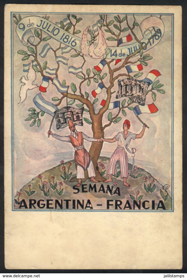 123 ARGENTINA: Argentina - France Week, 9 And 14 July, Circa 1910, VF Quality - Argentine