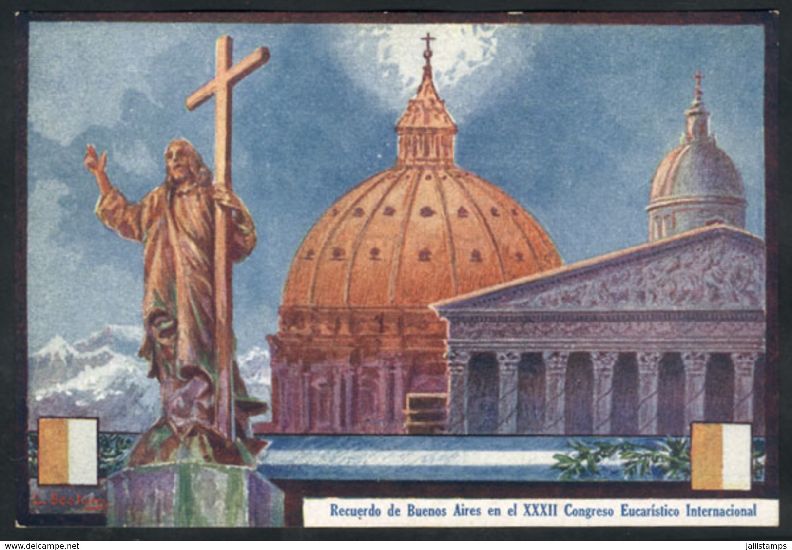 145 ARGENTINA: Souvenir PC Of The Intl. Eucharistic Congress, Excellent Quality - Argentine