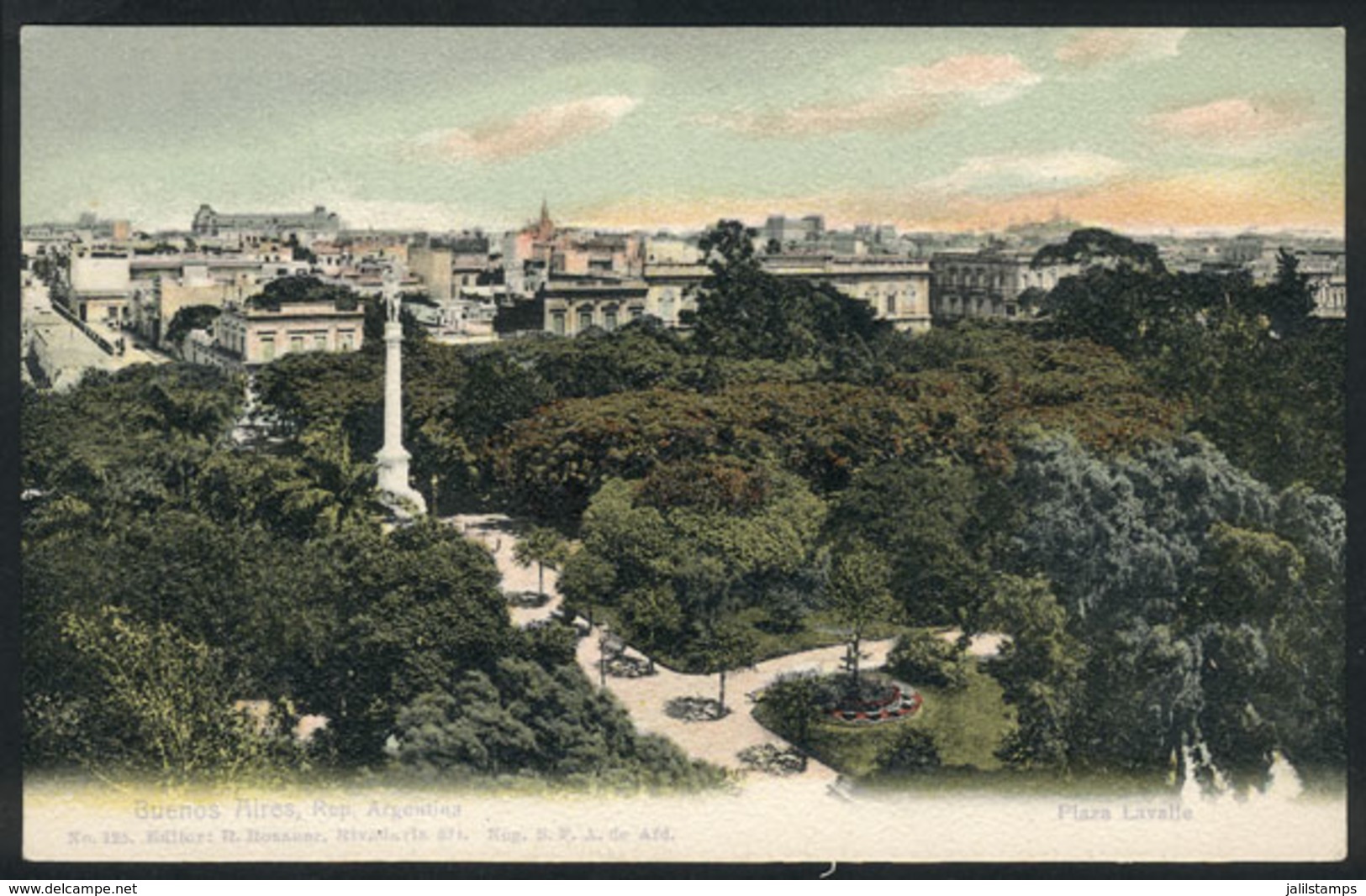 186 ARGENTINA: BUENOS AIRES: Lavalle Square, Panorama, Ed. Rosauer, Unused, VF Quality - Argentine