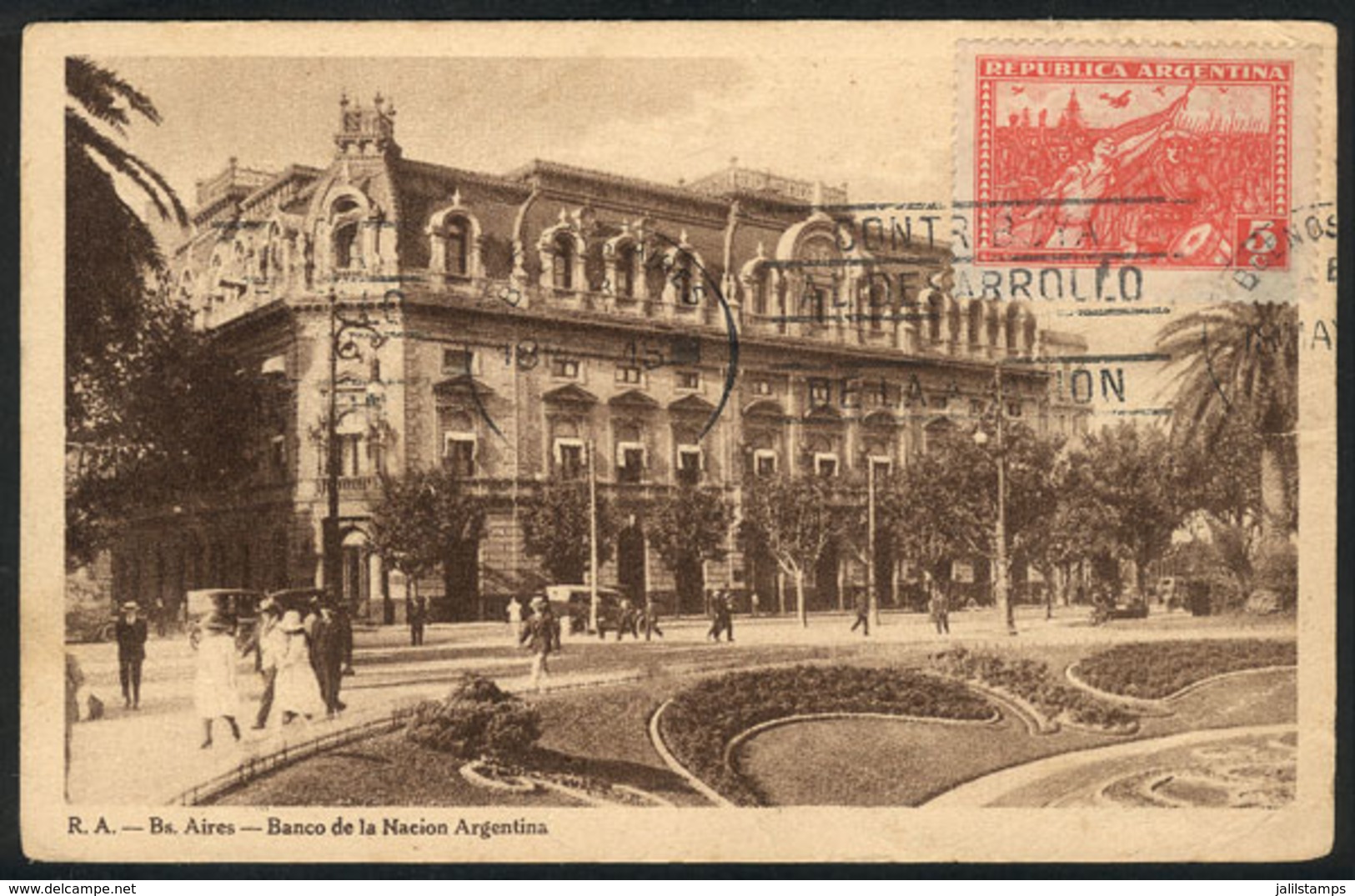 201 ARGENTINA: BUENOS AIRES: Banco De La Nación Argentina Bank, Sent To Italy In 1931, VF - Argentine