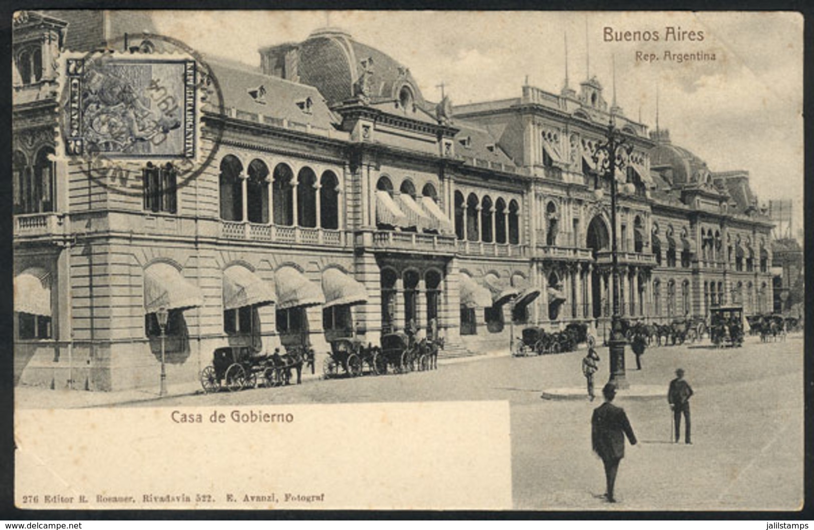 205 ARGENTINA: BUENOS AIRES: House Of Government, Carriages, Ed. Rosauer, Used In 1904, V - Argentinien