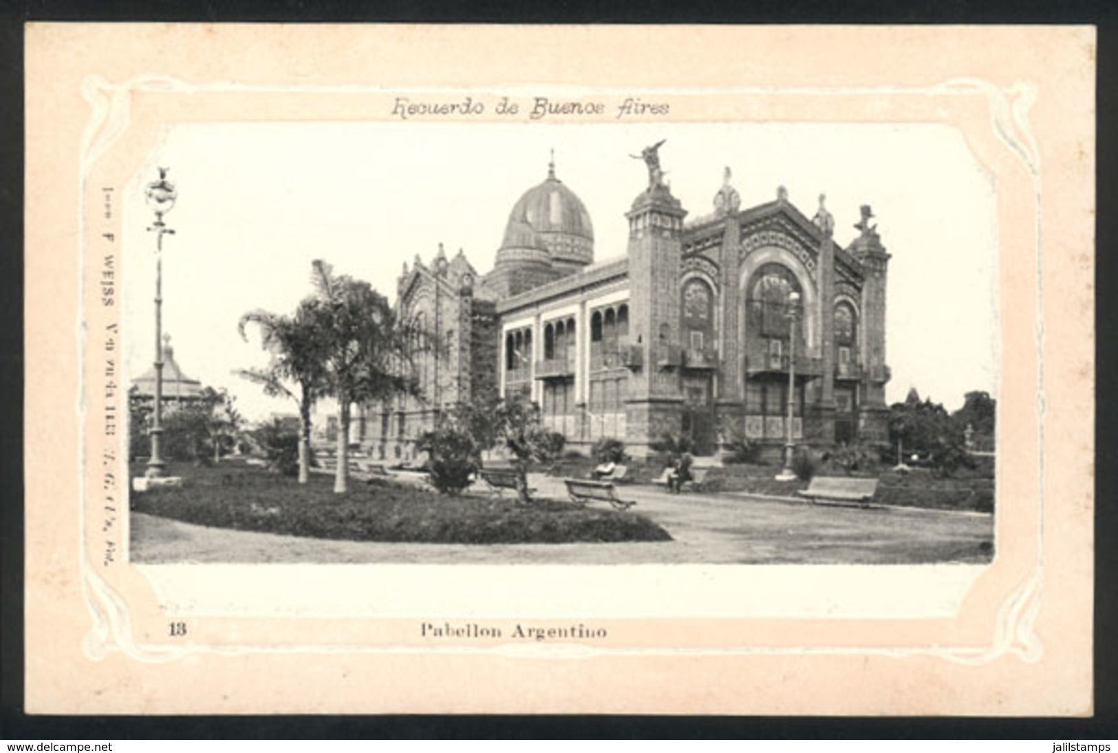 220 ARGENTINA: BUENOS AIRES: Argentina Pavilion, Ed. Weiss, Unused And VF - Argentina