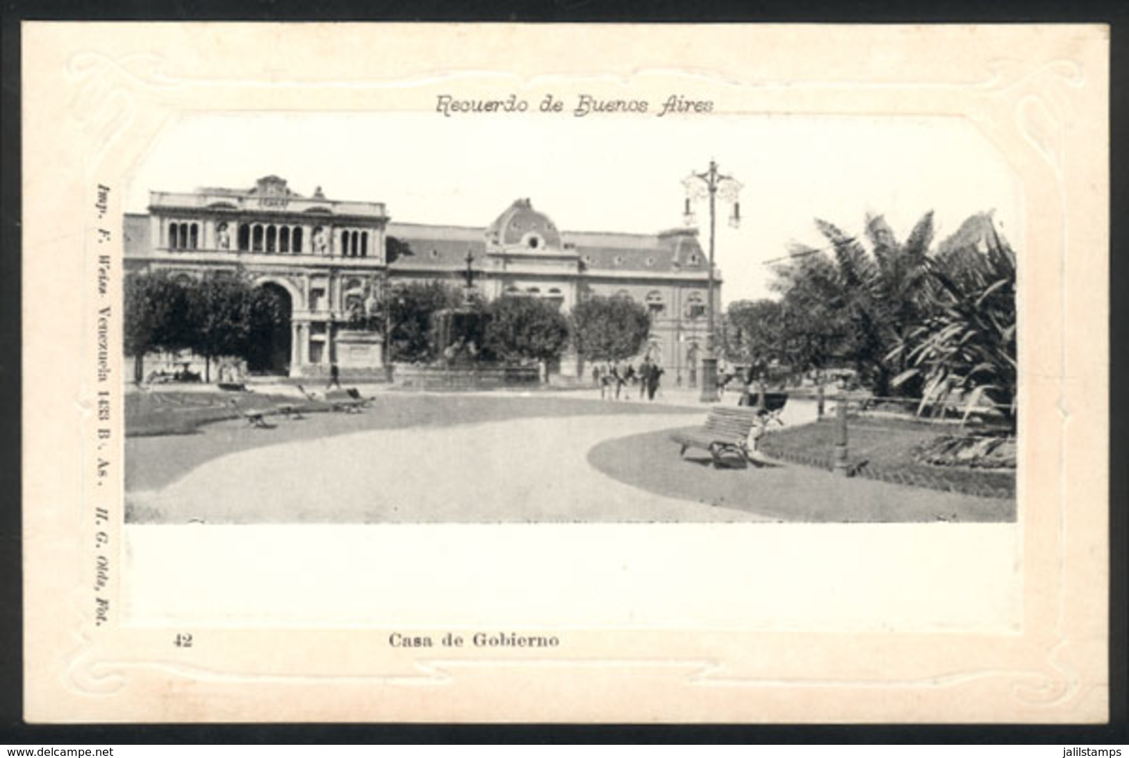 234 ARGENTINA: BUENOS AIRES: Government House, Ed. Weiss, Unused And VF - Argentinien