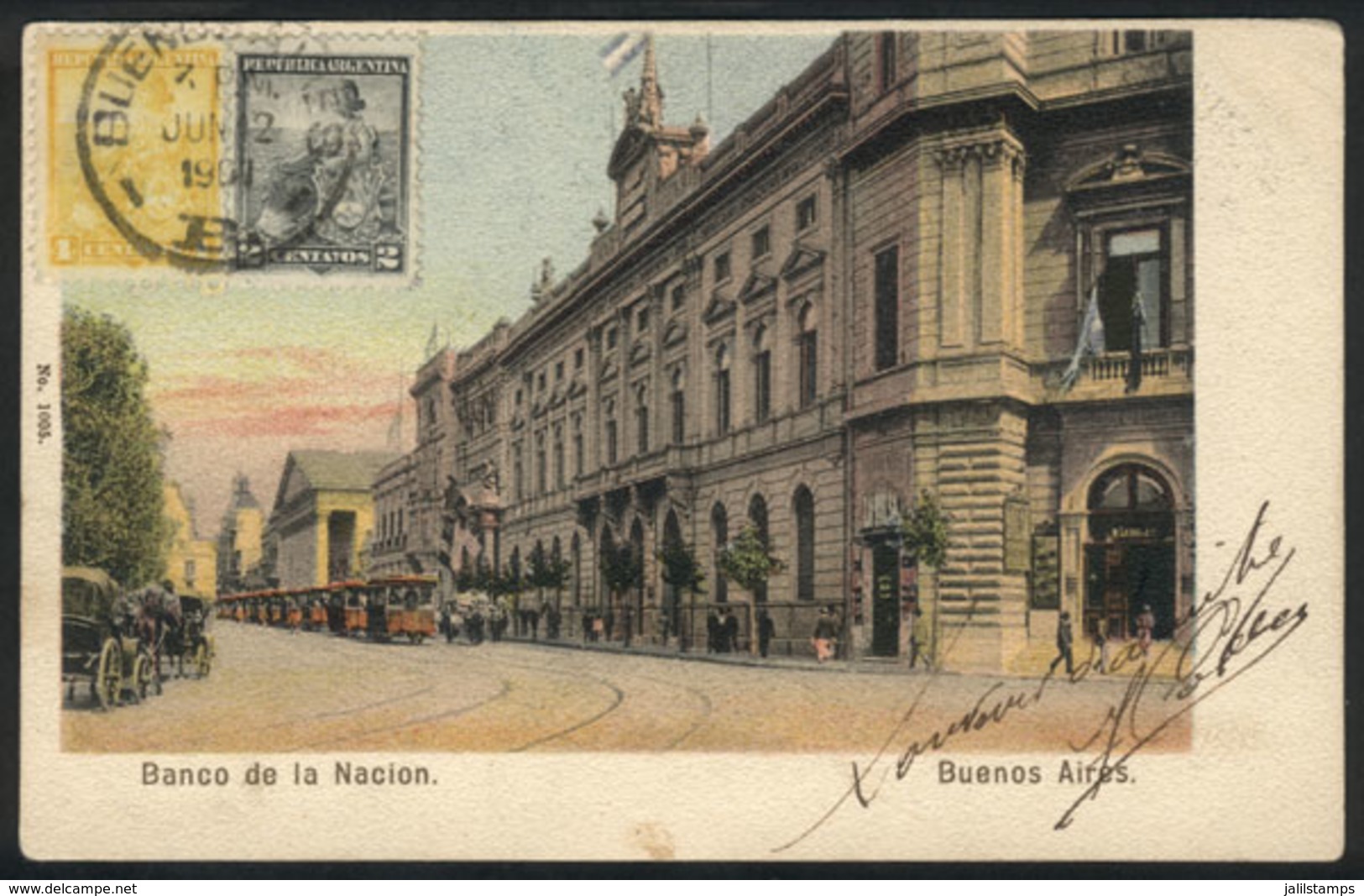 252 ARGENTINA: BUENOS AIRES: Banco De La Nación Bank, Sent To France In 1901, VF Quality - Argentine