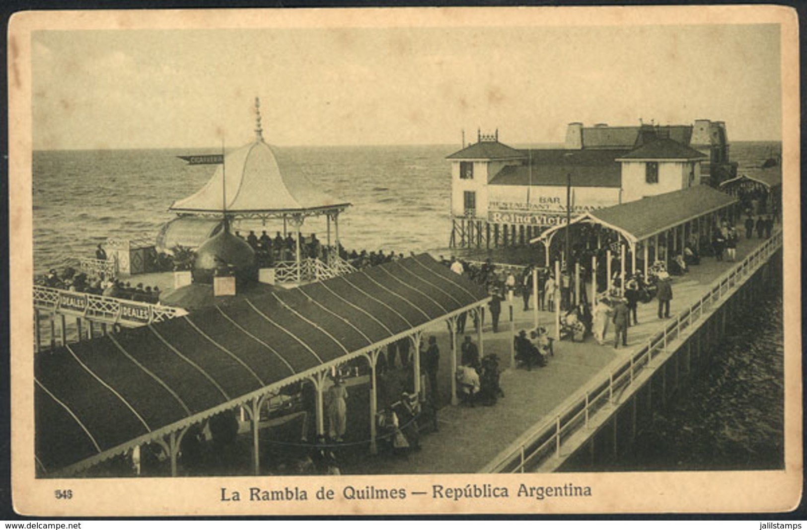 279 ARGENTINA: QUILMES: Boardwalk, Ed. Peuser, Used In 1924, VF - Argentine