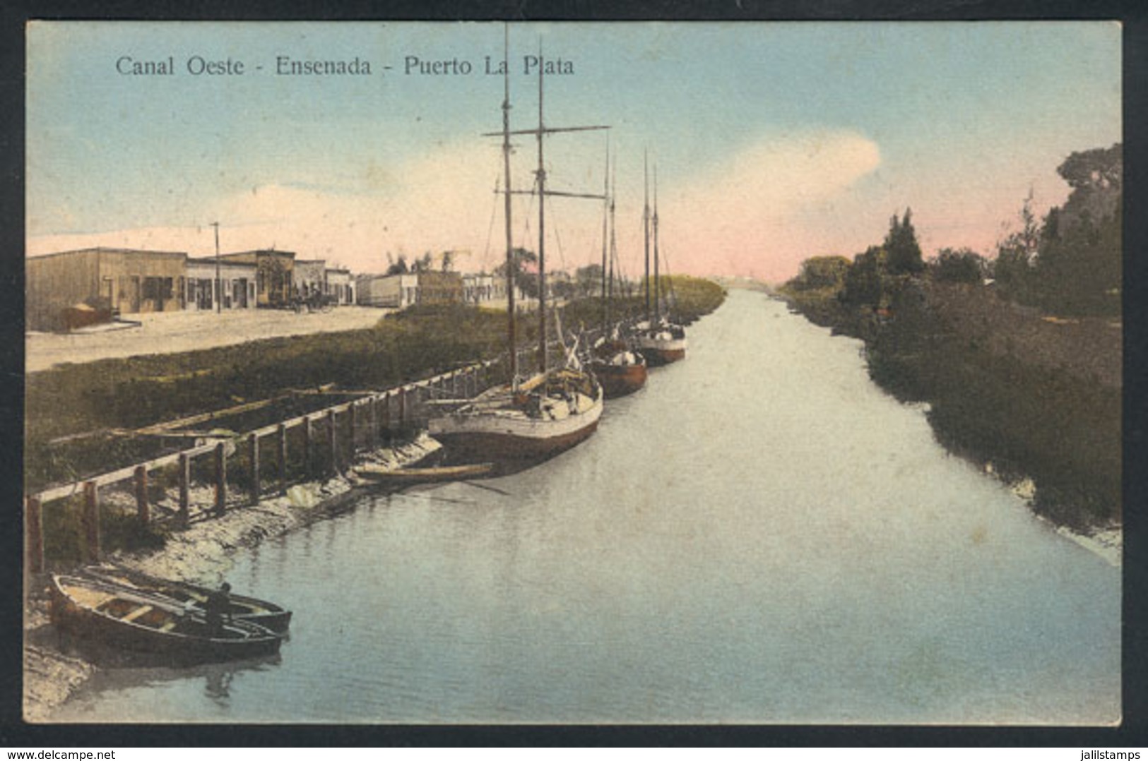 282 ARGENTINA: ENSENADA: Canal Oeste, Ed. Vda. De Beneforti, Unused, Circa 1910, VF Quali - Argentine