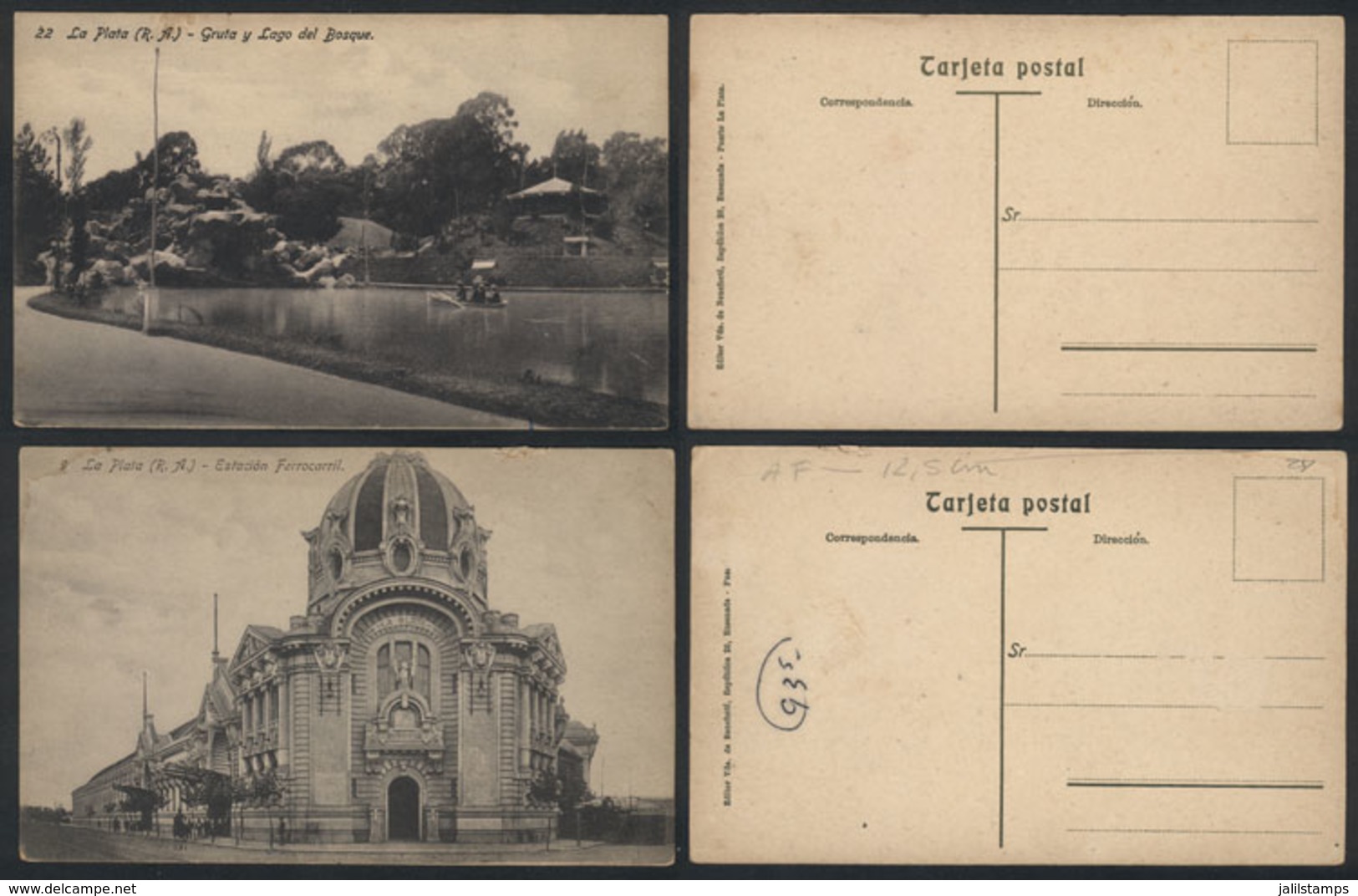 285 ARGENTINA: LA PLATA: 6 Old Postcards With Good Views Of The City, Ed. Vda. De Benefor - Argentina