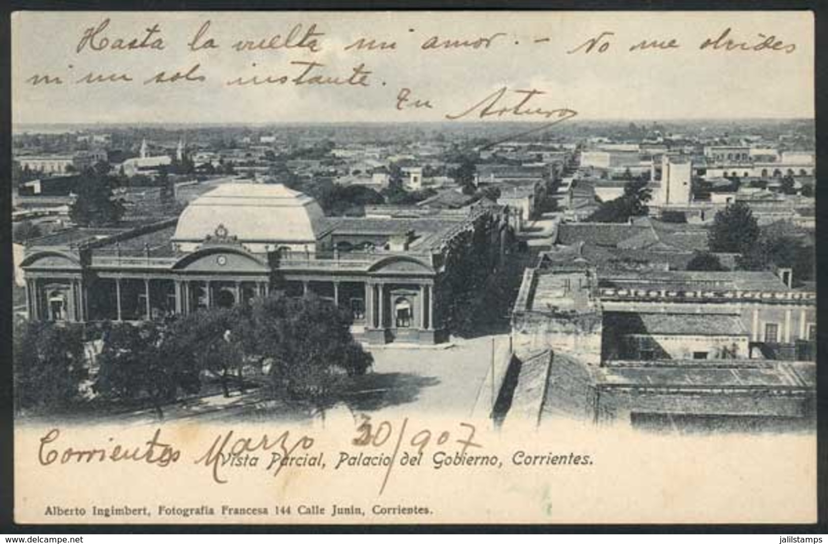 324 ARGENTINA: CORRIENTES: Partial View Of The City And Government Palace, Ed. Alberto In - Argentine