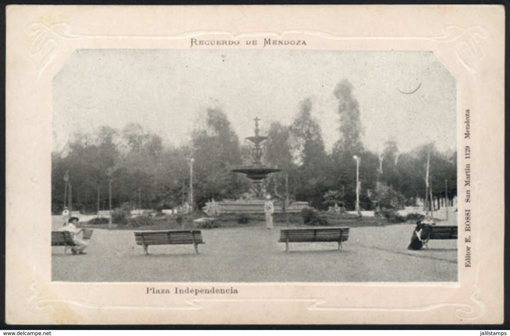 356 ARGENTINA: MENDOZA: Independencia Square, Ed. E.Rossi, Circa 1905, VF Quality! - Argentine