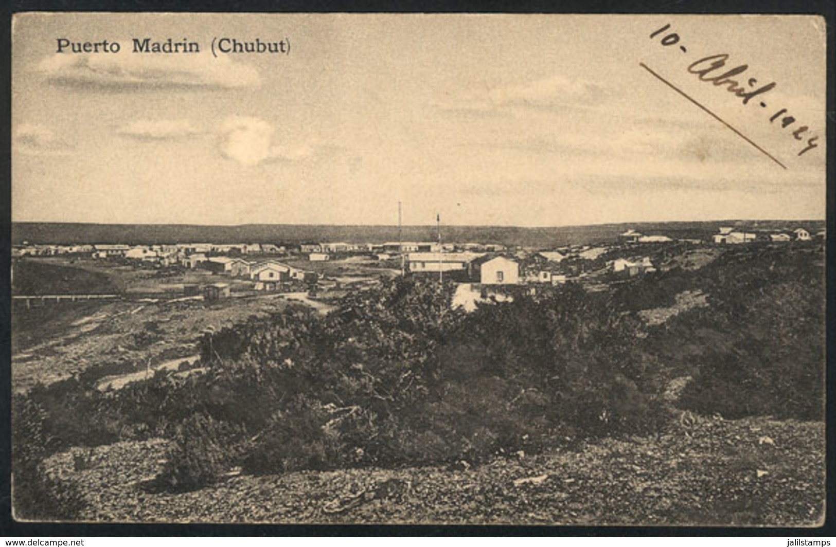 369 ARGENTINA: PUERTO MADRYN: Panorama, Ed. Perucich, Used In 1924, VF Quality - Argentine