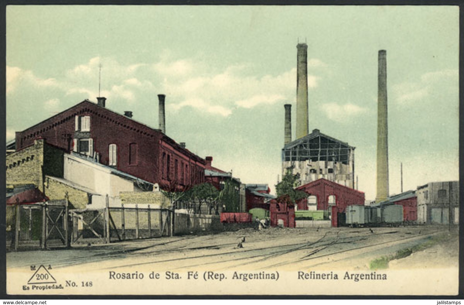 383 ARGENTINA: ROSARIO: Argentina Sugar Refinery, Unused PC, VF Quality - Argentine