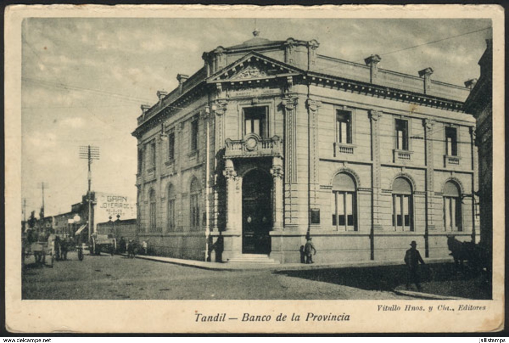 404 ARGENTINA: TANDIL: Banco De La Provincia Bank, Ed. Vitullo Hnos., VF Quality! - Argentine