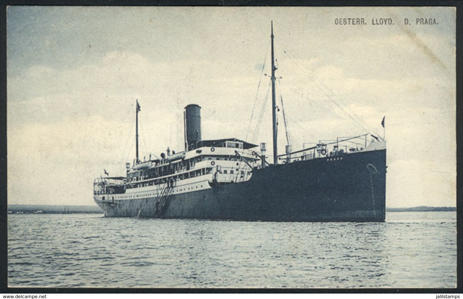 651 AUSTRIA: Ship "Praga", Osterreichischer Lloyd, Unused, With Minor Defects Due To Humi - Other & Unclassified