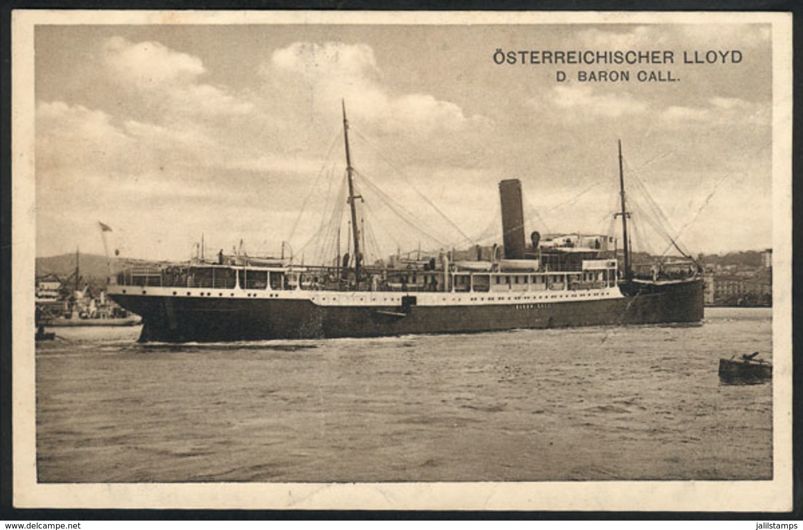 652 AUSTRIA: Ship "Baron Call", Osterreichischer Lloyd, Unused, With Minor Defects Due To - Autres & Non Classés