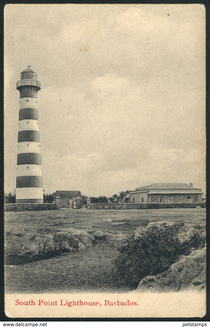 662 BARBADOS: South Point Lighthouse, With Light Fold Else VF Quality! - Barbades
