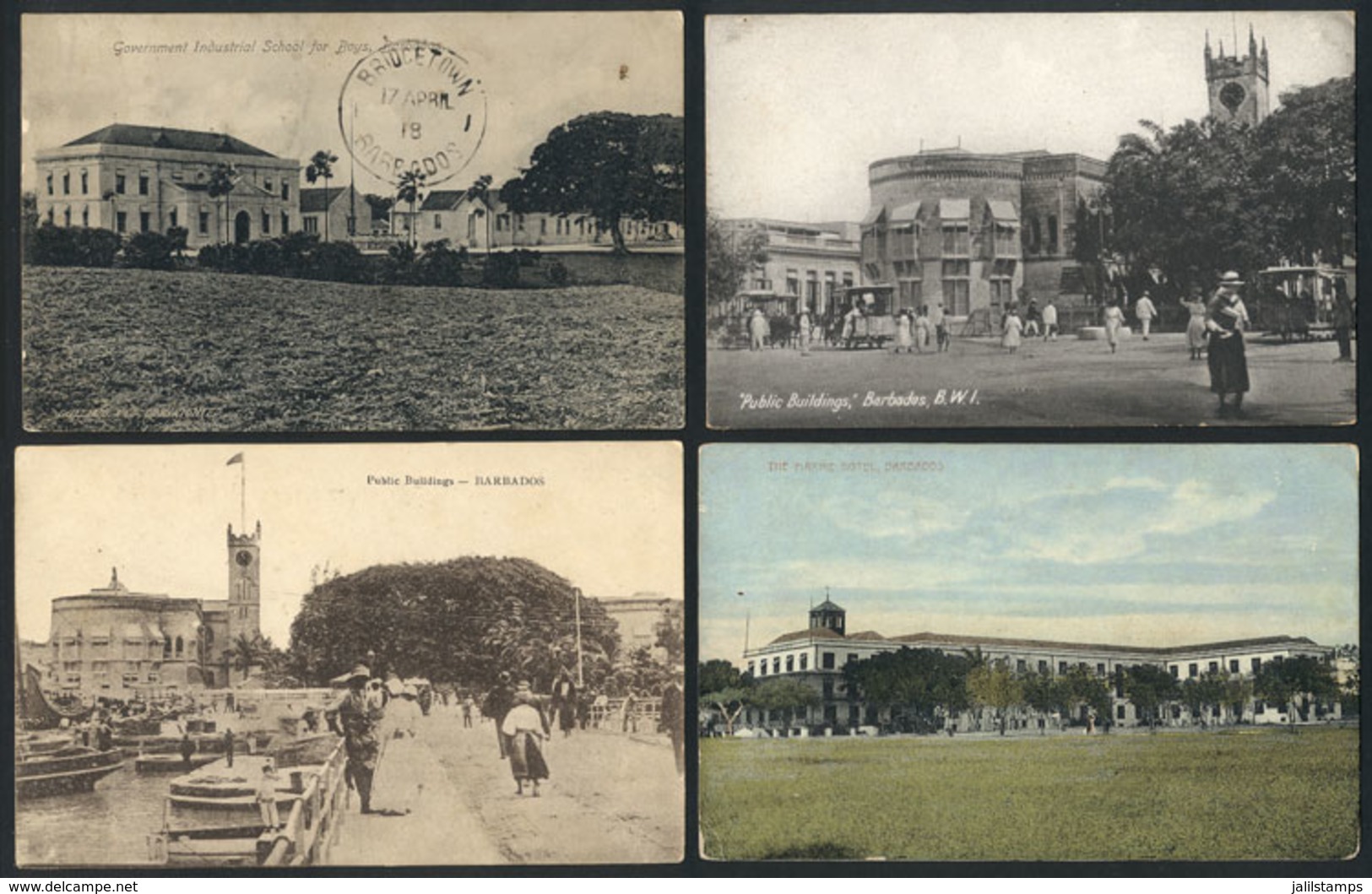 674 BARBADOS: 8 Old Postcards With Good Views, Some Very Interesting, Fine To VF Quality - Barbados