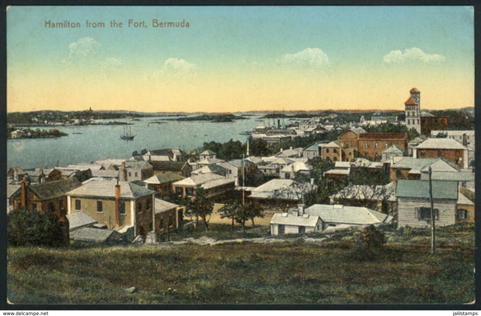 680 BERMUDA: HAMILTON: Panorama From The Fort, VF Quality! - Bermudes