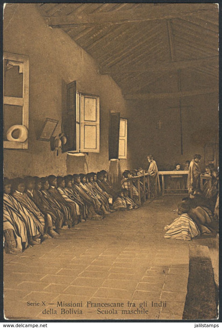 698 BOLIVIA: Franciscan Mission Among The Indians Of BOLIVIA, School, PC Of The Asociatio - Bolivie